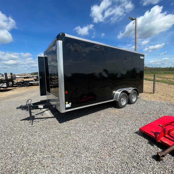 PRE-OWNED 2023 Car Mate 7x16 HD Custom Cargo w/ 12"^ / Ramp Door