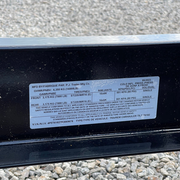 PJ 7X18 TILT W/ FRONT TOOLBOX