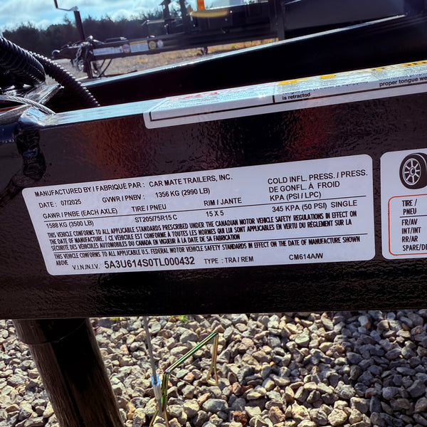 2026 Car Mate 6x14 Angle Iron