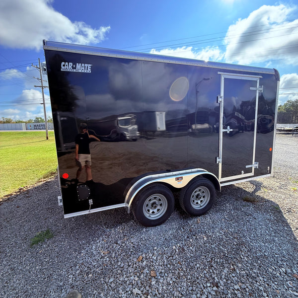 2026 Car Mate 7x14 HD Custom w/ BARN DOORS & 12" Additional Height