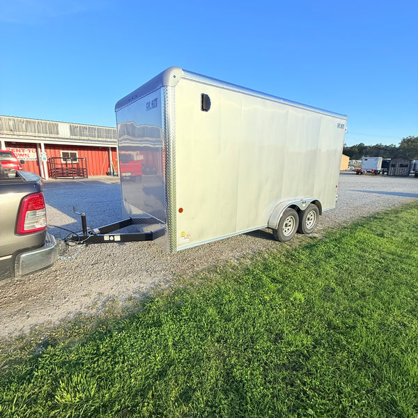 2026 Car Mate 7x16 Custom Cargo W/ BARN DOORS & 12" ADDED HEIGHT