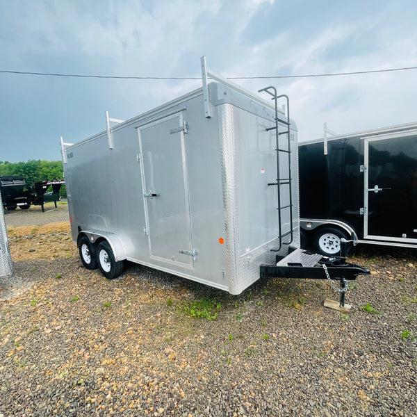 2025 Car Mate 7x16 Contractor 10K W/ RAMP DOOR / 12"^ / TORSION AXLE