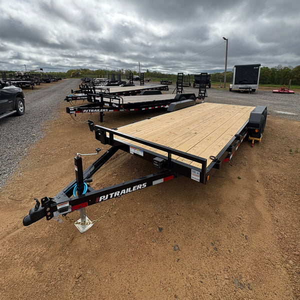2026 PJ CE 7X20 EQUIPMENT HAULER w/ Dove and SLIDE IN ramps 9990#