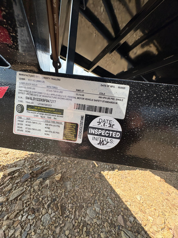 2025 Liberty 6x12 Dump 10K- Ramps and Tarp