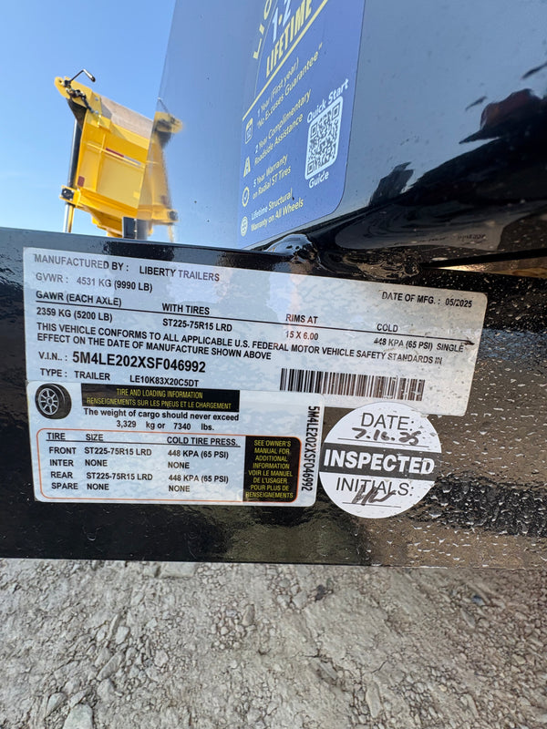 2025 LIBERTY 7X20 EQUIPMENT HAULER 10K