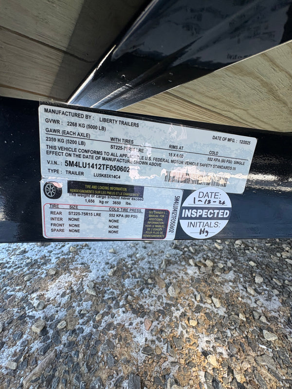 2026 LIBERTY 7X14 Utility 5K GVWR W/ ATV RAMPS