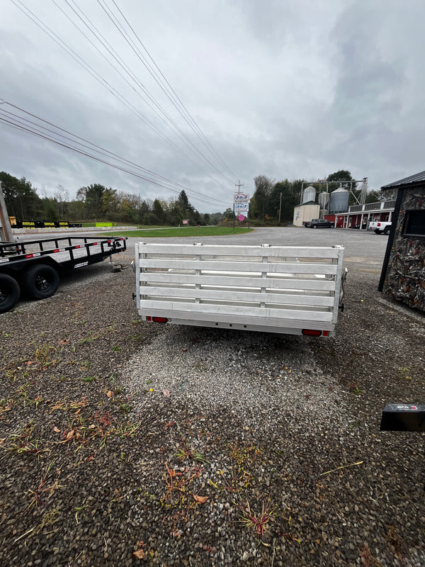 PRE OWNED 2018 ALUMA 82"X14' UTILITY TRAILER W/ SIDE RAMPS
