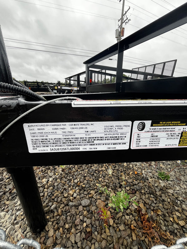 2026 Car Mate 6x12 Angle Iron (80" Deck Width)