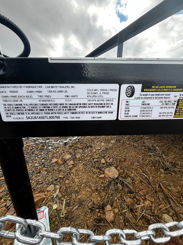 2026 Car Mate 6x14 Angle Iron