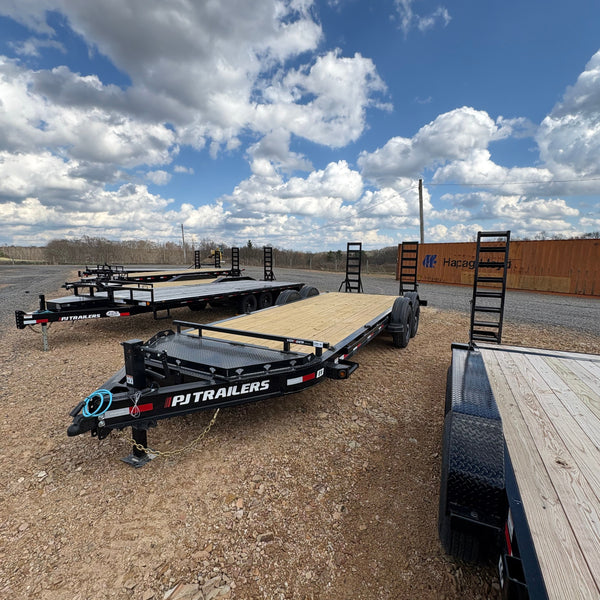 2026 PJ 7x20 EV Equipment Trailer w/ 14 Ply Tires/ Stand up ramps