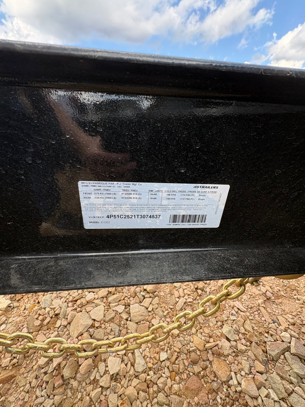 2026 PJ 7x20 EV Equipment Trailer w/ 14 Ply Tires/ Stand up ramps