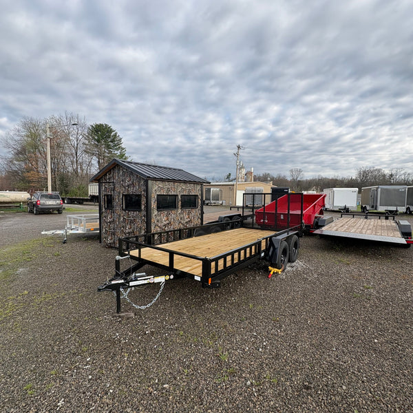 2026 Car Mate 6x16 Angle Iron 7K GVWR W/ SIDE RAMPS