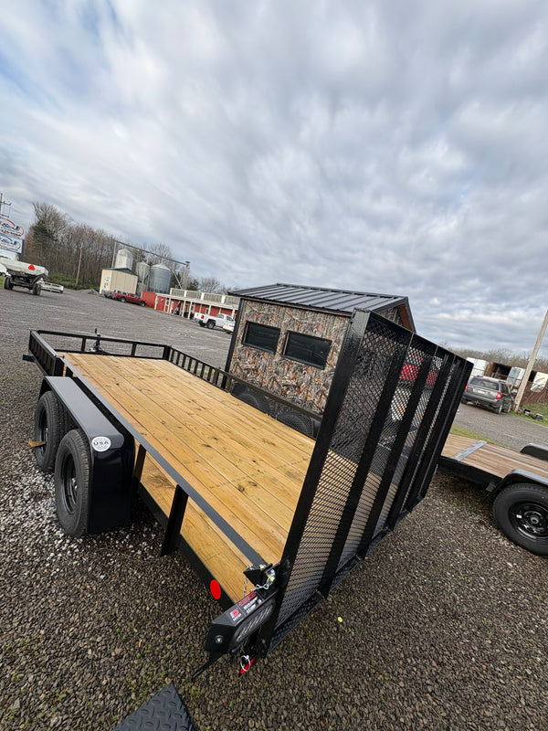 2026 Car Mate 6x16 Angle Iron 7K GVWR W/ SIDE RAMPS