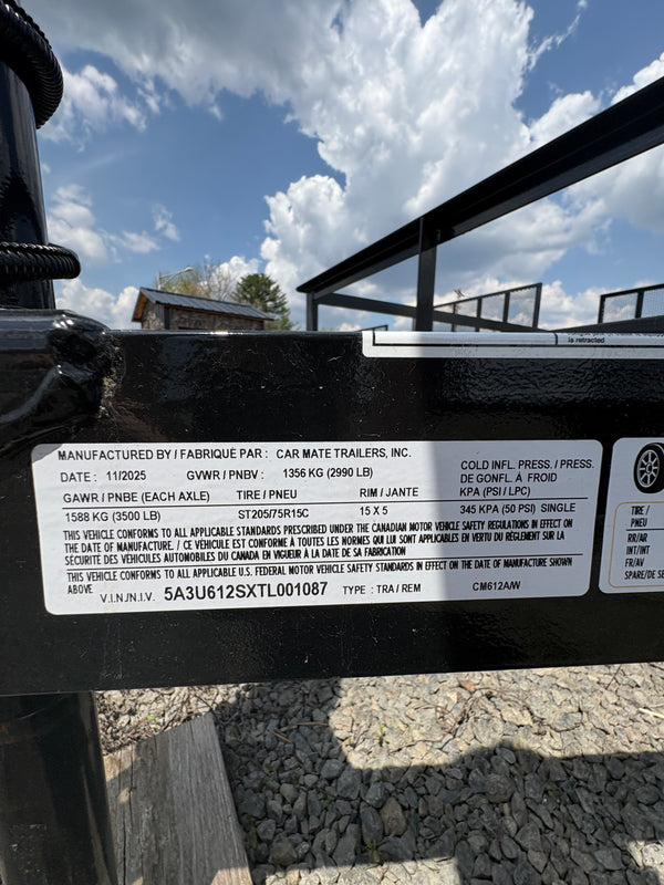 2026 CAR MATE 6X12 ANGLE IRON (80")