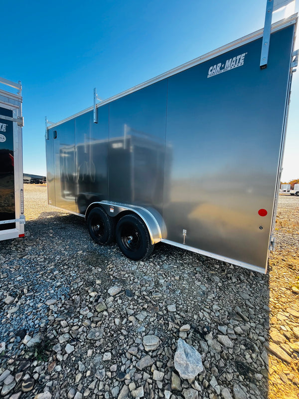 2026 Car Mate 7x18 Contractor PKG 1/6"ADDITIONAL HEIGHT/BARN DOORS