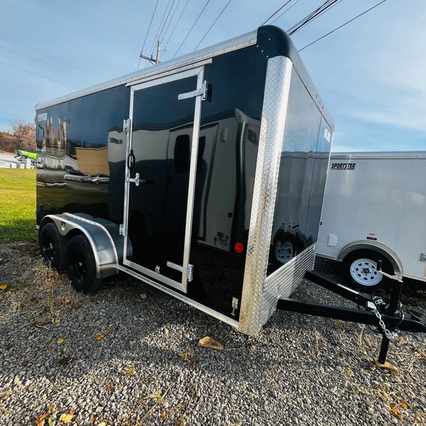 2025 Car Mate 7x14 Sportster w/ Barn Doors & 6"^