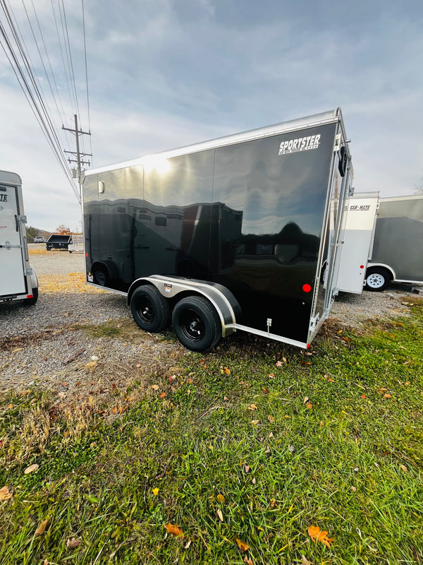 2025 Car Mate 7x14 Sportster w/ Barn Doors & 6"^