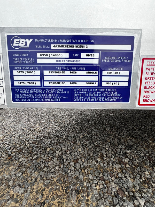 2025 EBY 8.5'x24' Deck Over Equipment Trailer 14K GVWR Tradesman PKG
