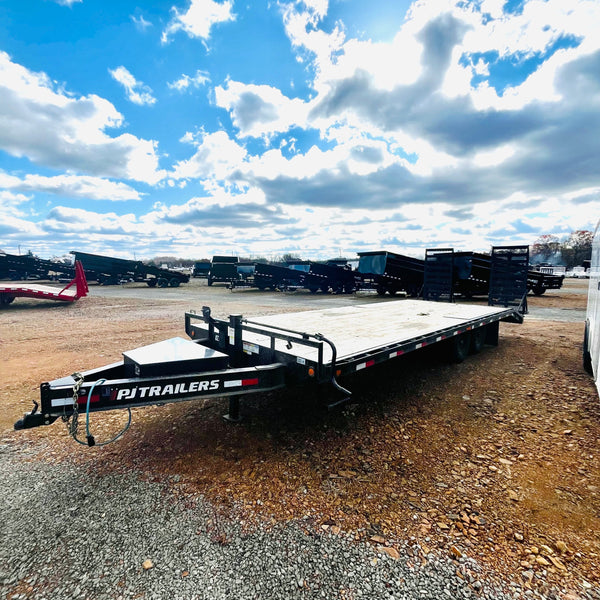 Pre Owned 2025 PJ F8 8.5X24 DECKOVER EQUIPMENT TRAILER 16K GVWR