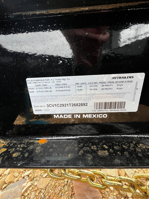 2026 PJ T8 8.5X22 DECKOVER TILT 14K