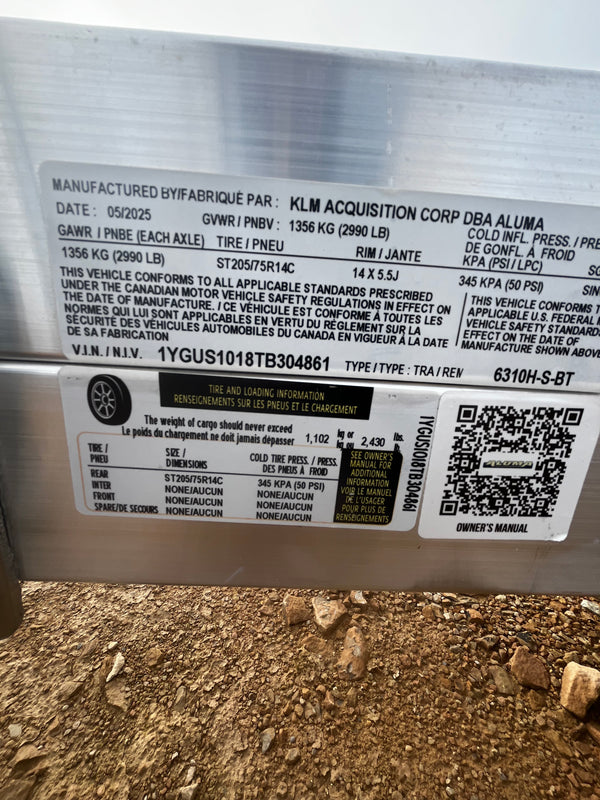 2026 Aluma 63"x10 Heavy single axle w/ Bi FOLD (6310H-S-BT)