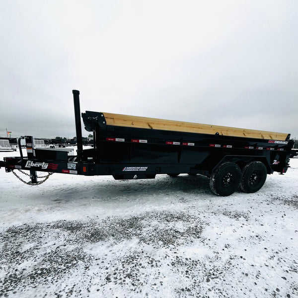 2026 LIBERTY 7X16 TELESCOPIC DUMP W/ TARP KIT/RAMPS/ 15K GVWR
