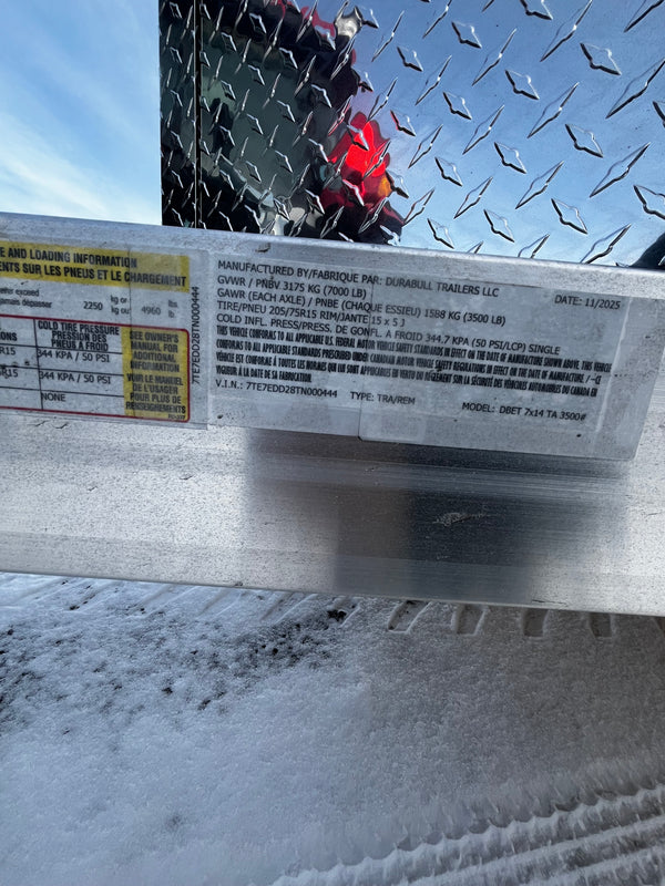 2026 DuraBull 7x14 Contractor Package W/ Barn Doors