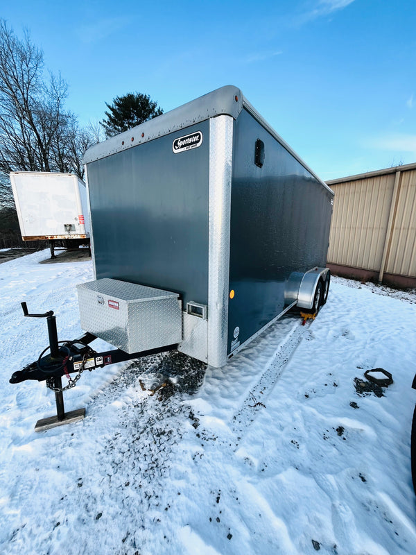 PRE OWNED 2012 CAR MATE 7X16 SPORTSTER RACE TRAILER