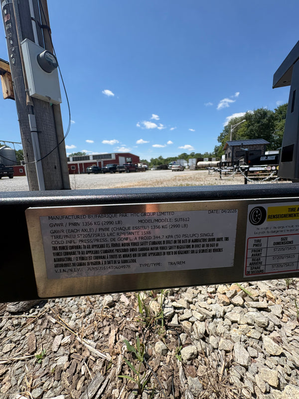 2026 HTC 6x12 Utility Trailer