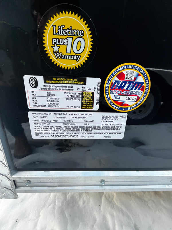 2026 Car Mate 6x12 Sportster W/ Ramp Door