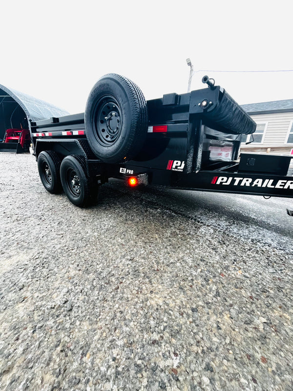 PRE OWNED 2023 PJ DL 7x12 Tandem Dump 14K W/ TARP & RAMPS