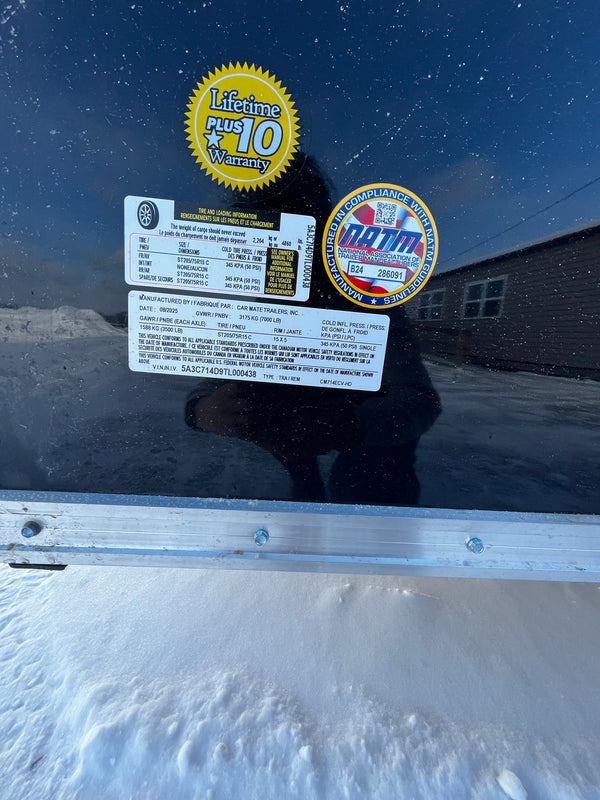 2026 CAR MATE 7X14 HD V-SPORT w/ 7K GVWR/ 6"^/RAMP