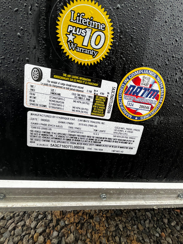 2026 CARMATE 7X16 HD SPORTSTER W/ 6"^/RAMP