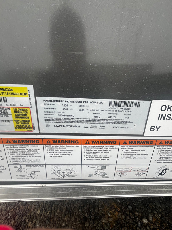 2026 PACE 7X14 OUTBACK DLX COMPOSITE SIDING barn doors