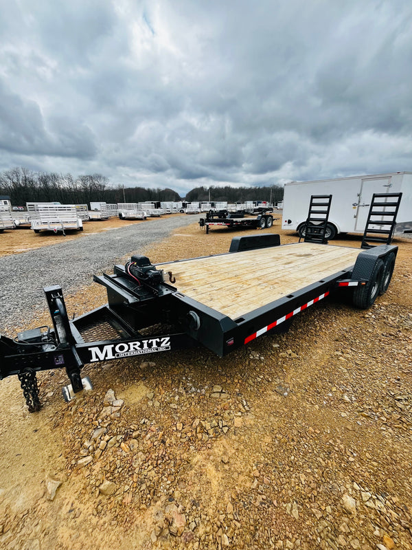Pre Owned Moritz 7x18 14K GVWR Equipment Trailer w/ Winch