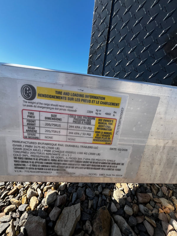 2026 DURABULL ALUMINUM 7X16 ELITE W/ RAMP & 6" ADDITIONAL HEIGHT/ WALK ON ROOF