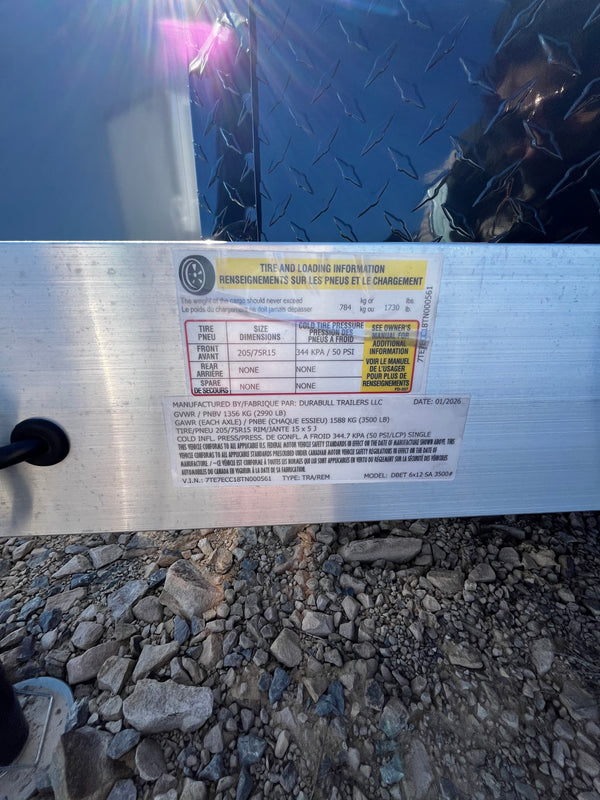 2026 Durabull 6'x12' ALL ALUMINUM Elite w/ Barn Doors