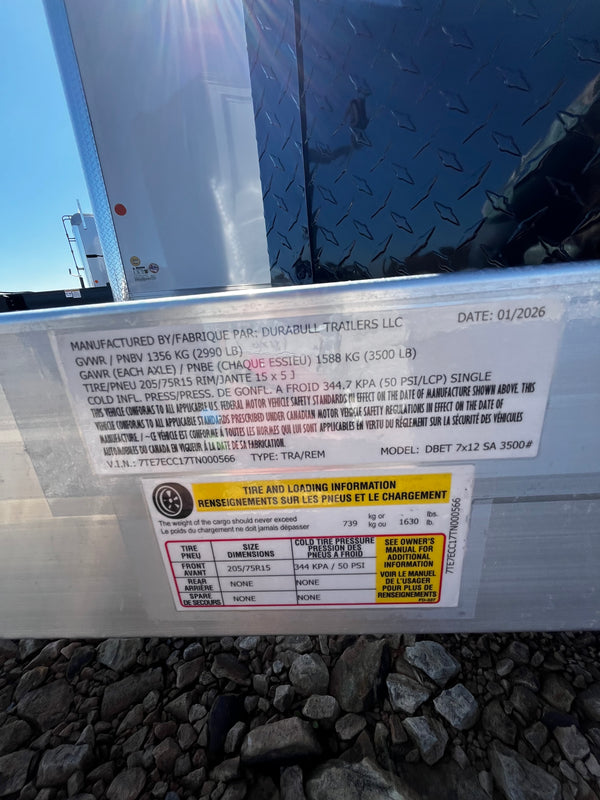 2026 DuraBull 84"x12' ALL ALUMINUM Elite w/ Ramp Door