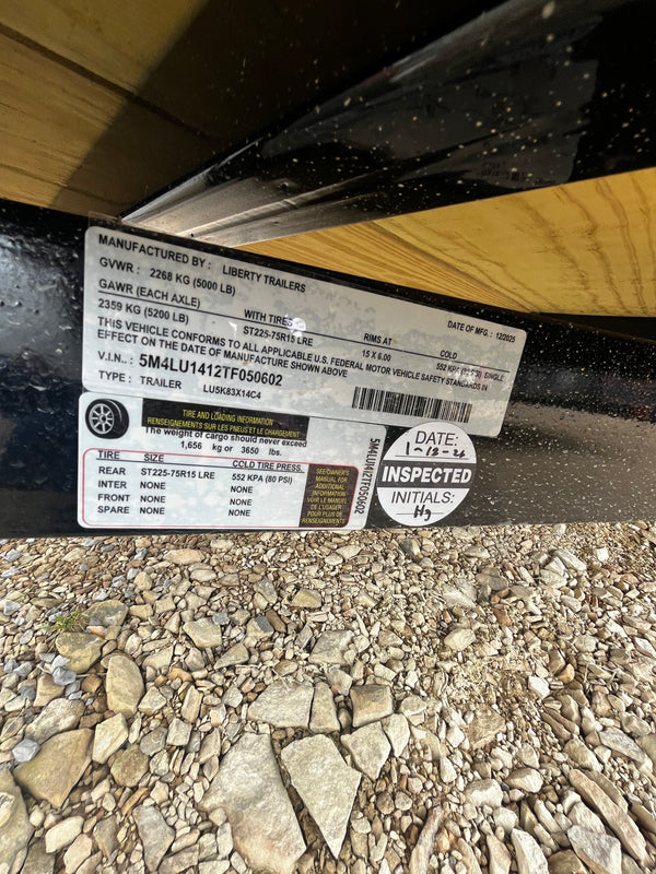 2026 LIBERTY 7X14 Utility 5K GVWR W/ ATV RAMPS