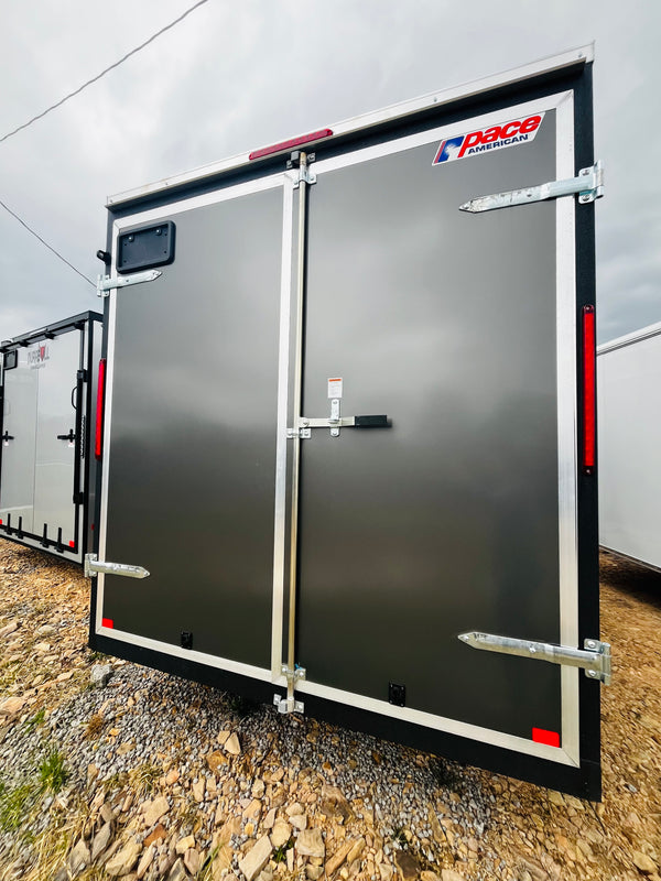 2026 PACE 7X14 OUTBACK DLX COMPOSITE SIDING barn doors