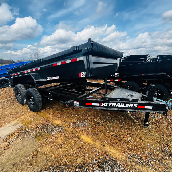 2026 PJ 7x14 Low Sided Dump Trailer (DL) 7GA FLOOR