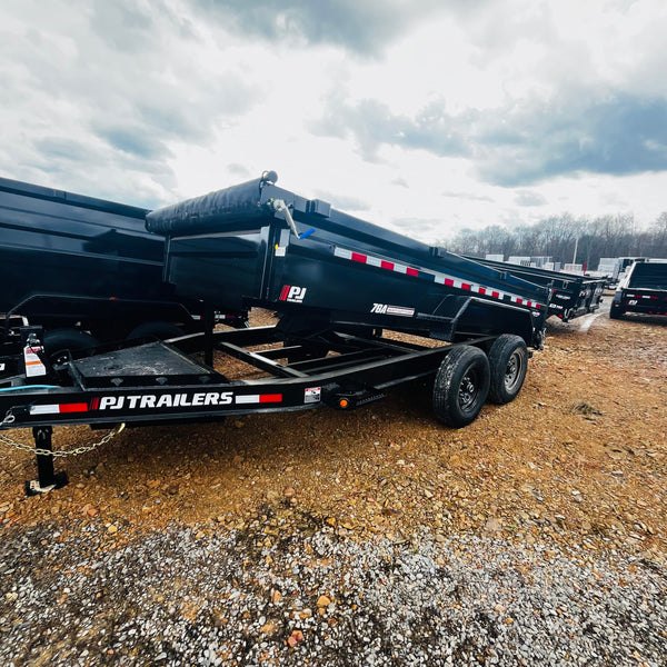 2026 PJ 7x14 Low Sided Dump Trailer (DL) 7GA FLOOR