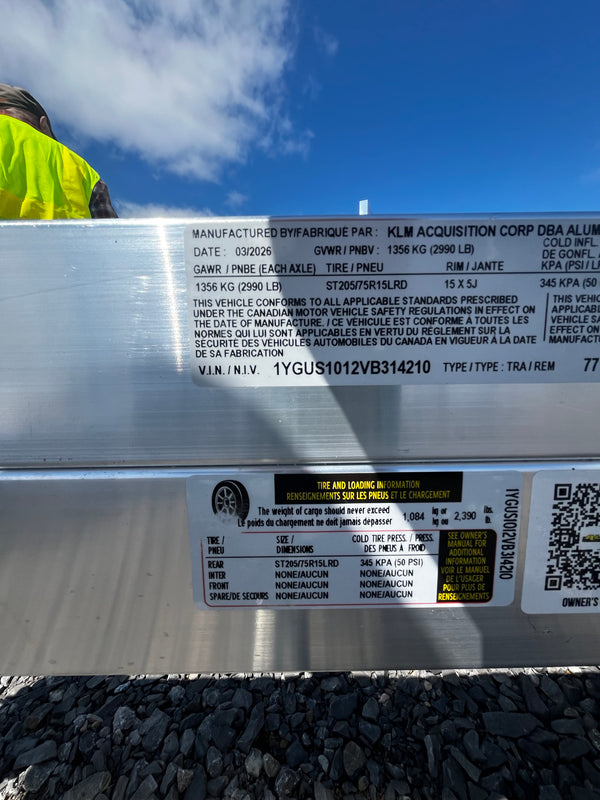 2027 ALUMA 77"X10' UTILITY (7710H-S-BT)