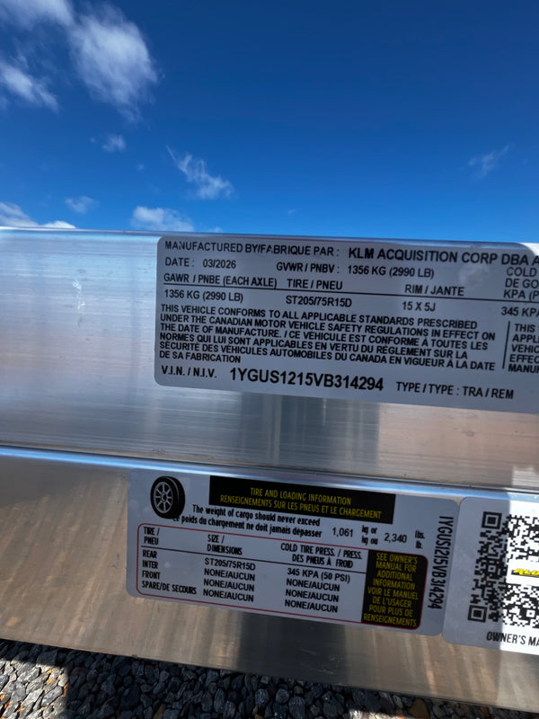 2027 ALUMA 77"X12' UTILITY (7712H-S-BT)