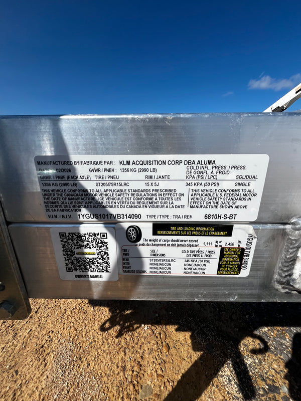 2027 ALUMA 68"X10 UTILITY (6810H-S-BT)