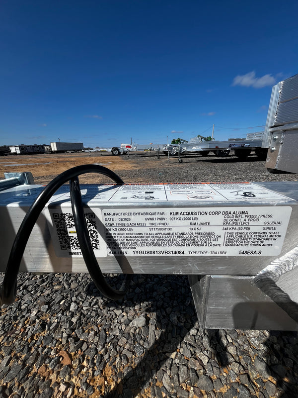 2027 ALUMA 54"X8' UTILITY (548ESA-S-TG)