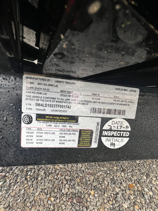 2026 LIBERTY 6X12 DUMP 10K W/ TARP & RAMPS