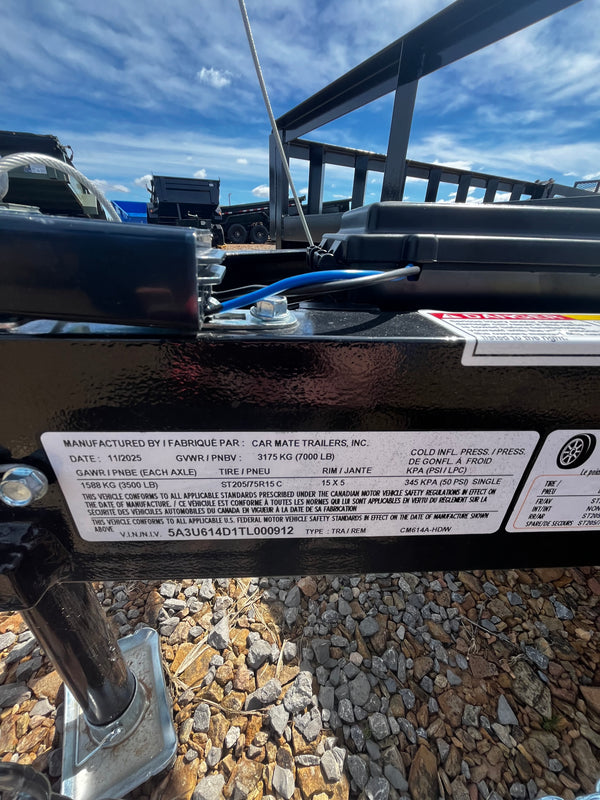 2026 CAR MATE 6X14 HD ANGLE IRON 7K GVWR (80" wide)