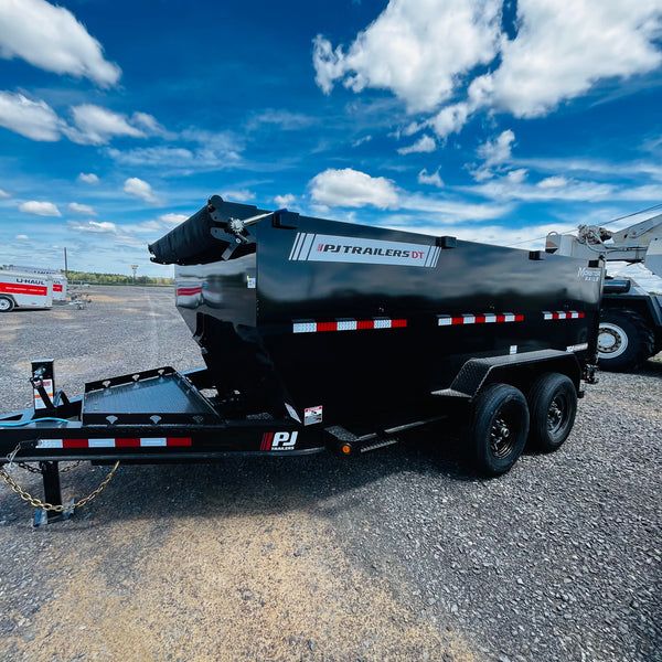 2026 PJ DT 7X14 DUMP 15.4K GVWR W/ 4' SIDES