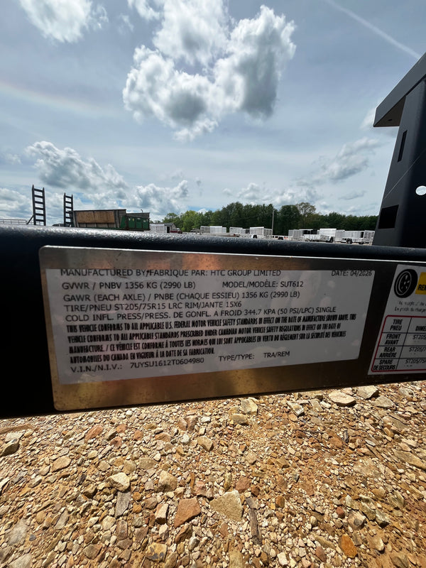 2026 HTC 6x12 Utility Trailer